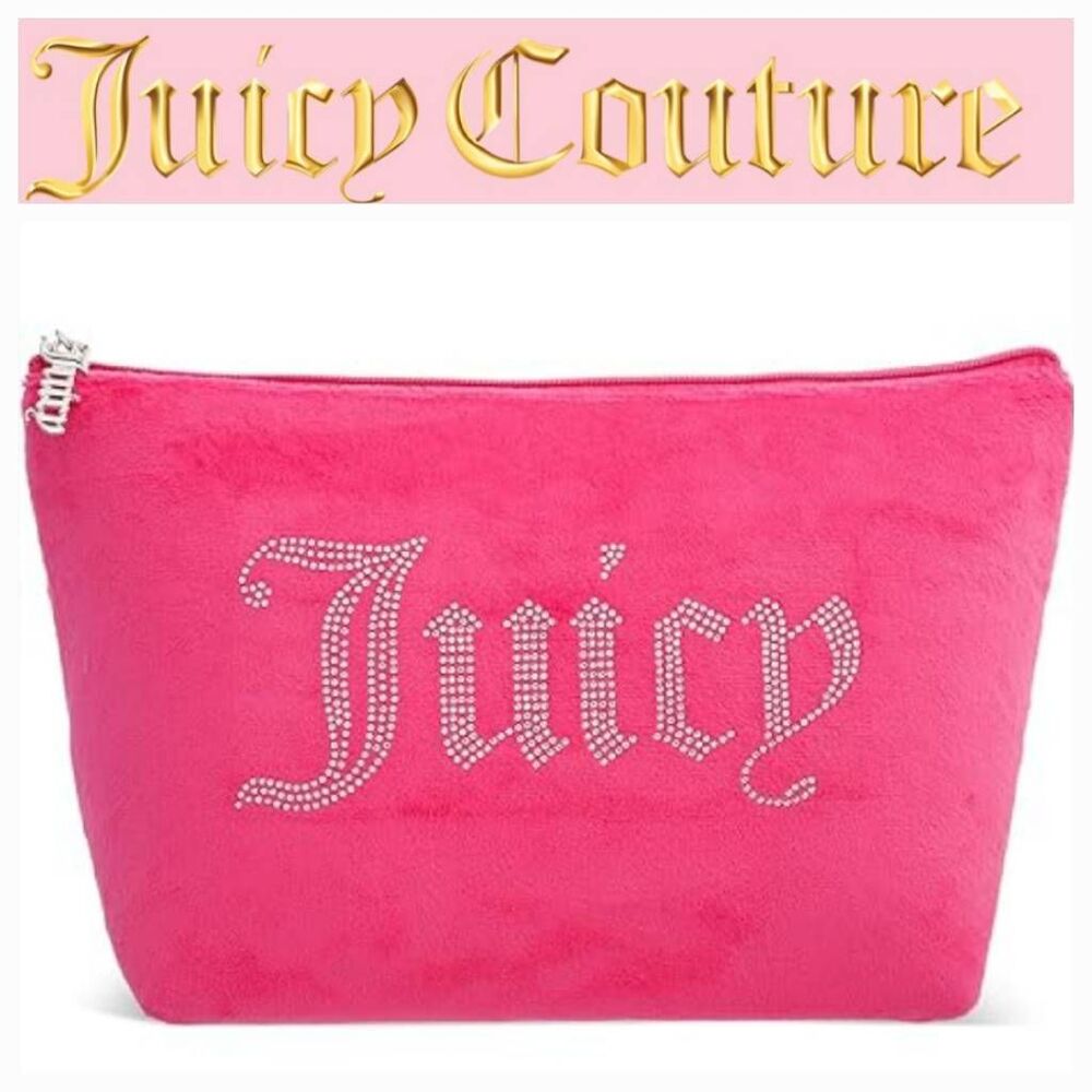 Juicy Couture Rhinestone Logo Cosmetic Bag